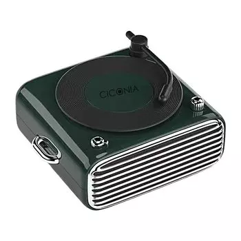 Ретро Bluetooth-динамик Аудио Bluetooth для помещений, помещений, улицы, воспроизведения музыки Портативный динамик FM-радио Поддержка карты microSD AFR-D10(зеленый)