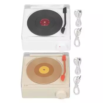 Ретро Bluetooth-динамик с зарядкой часов, поддержка карты памяти до 32 Гб, успокойте небольшой динамик White