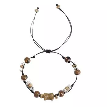 Ретро-богемный стиль, мужской браслет из бисера с желтым тигровым глазом и натуральным камнем