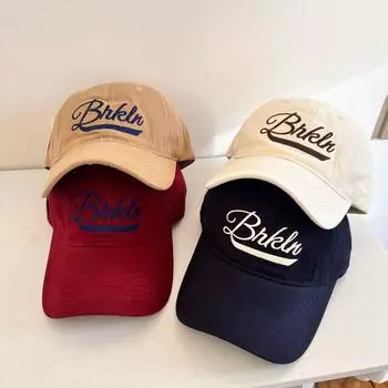 Ретро большая окружность головы показывающая лицо маленькая глубокая кепка мужская шляпа женская новая бейсболка с вышитыми буквами M56-58cm чёрный