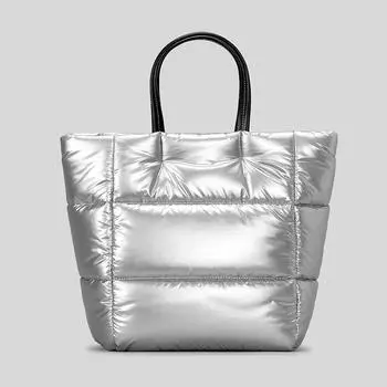 Ретро большая сумка через плечо для женщин женские сумки контрастного цвета стеганая куртка высокая сумка