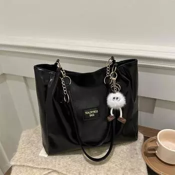 Ретро Большая вместительная сумка-тоут Сезонная модная сумка на плечо Универсальная сумка для подмышек Нишевая женская сумка