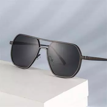 Ретро большие модные солнцезащитные очки для мужчин и женщин, оригинальные дизайнерские солнцезащитные очки, винтажные солнцезащитные очки в металлической оправе, очки