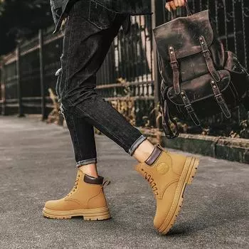 Ретро ботинки Martin мужские и женские пары сапоги из ревеня осень и зима новые мужские повседневные тенденции на шнуровке высокие ботинки для инструментов мужские 39