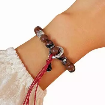 Ретро-браслет с кисточками из бисера, простой эластичный веревочный дизайн, браслет унисекс, ювелирное изделие, подарок