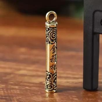 Ретро брелки с золотой дубинкой Ruyi, подвеска, черный Укун, миф, игра, оружие, рюкзак, подвесной брелок, украшения, аксессуары, подарки