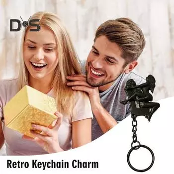 Ретро брелок-подвеска, забавный мужской женский секс-дизайн, брелок-подвеска, портативный держатель для ключей, сумка, аксессуары 1pc
