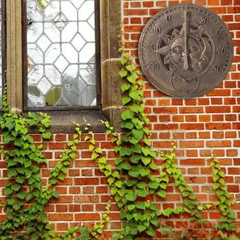 Ретро бронзовые настенные часы с изображением садового пруда