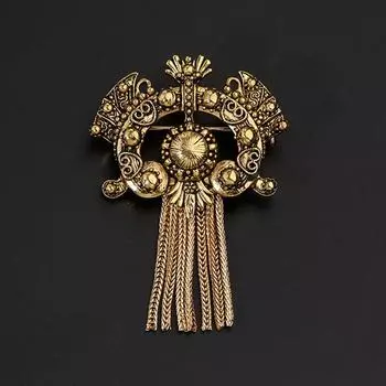 Ретро-брошь с бахромой, элитная индивидуальность, нишевый дизайн, темперамент, универсальный костюм с аксессуарами