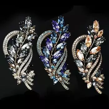 Ретро-брошь с имитацией кристаллов, высококачественная женственная универсальная булавка для корсажа, атмосферный костюм, вечернее платье с аксессуарами