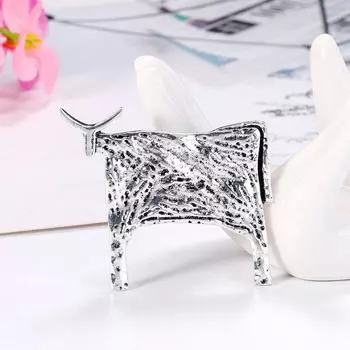 Ретро брошь со знаком зодиака теленок модная индивидуальная металлическая бутоньерка с изображением животных одежда булавка золотой