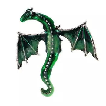 Ретро брошь в форме мультяшного дракона с каплями масла, мужской персонализированный костюм, пальто, аксессуары, булавка, ювелирные изделия красный