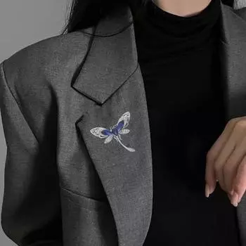 Ретро брошь в форме стрекозы, сверкающий искусственный кристалл, инкрустированная булавка, шарф, шаль, значок, ювелирное изделие, подарок, пальто, аксессуары золотистый