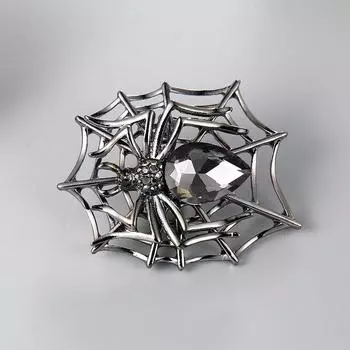 Ретро-брошь в виде паука Женская индивидуальность Преувеличенная черная вдова Паук булавка для костюма булавка Женская брошь аксессуары