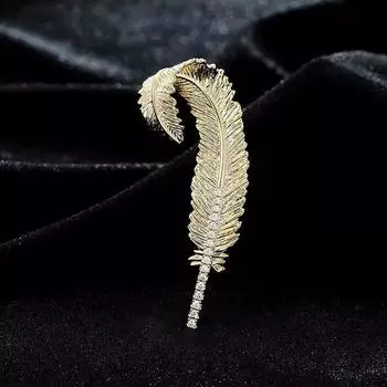 Ретро-брошь в виде пера в стиле суда, изысканный универсальный женский корсаж высокого класса, костюм с аксессуарами
