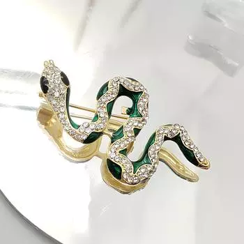 Ретро-брошь в виде змеи с бриллиантами, изысканный корсаж с изображением животных, нишевый дизайн, булавка для чувств, универсальные аксессуары для мужских и женских костюмов