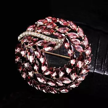 Ретро-брошь-венок, высококачественный женский изысканный универсальный хрустальный корсаж, нишевый дизайн, булавка, аксессуары для костюма