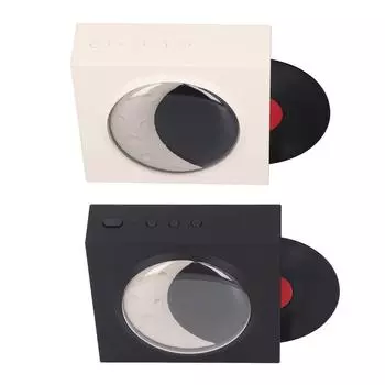 Ретро BT динамик Лунный будильник инновационный беспроводной маленький динамик для домашнего офиса Moon White