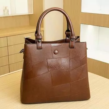 Retro Bucket Bag, Fashionable and Versatile, Large-capacity Commuting Bag, Niche Single-shoulder Crossbody Tote Bag коричневый