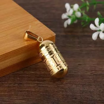 Ретро буддийское шестизначное ожерелье с мантрой, кулон для мужчин, кулон в этническом стиле, ожерелье, мемориальные счастливые украшения as the picture