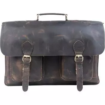 Ретро Buffalo Hunter Кожаная сумка-мессенджер для ноутбука Офисный портфель Колледж Сумка Кожаная сумка для мужчин и женщин