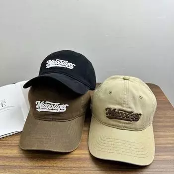 Ретро буквы делают старую кепку пару универсальный козырек большой окружность головы показать лицо маленькая ковбойская бейсболка женщины M56-58cm верблюд