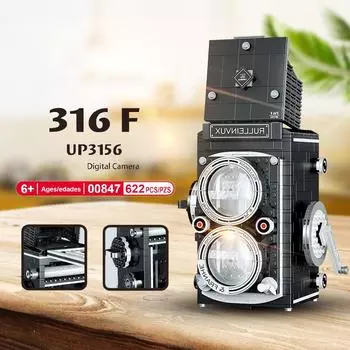 Ретро камера Блок Соберите модель Rolleies Строительный кирпич Коллекция развивающие игрушки для детей Подарок