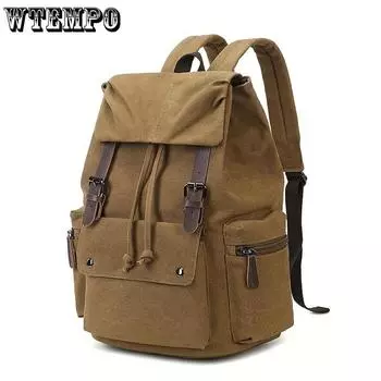 Retro Canvas Backpack, Sturdy And Durable Computer Backpack, High School College Students Middle School Students Schoolbag Worker Commuter Storage Bag хаки