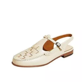 Retro casual fashion round toe low heel solid color single shoes Summer New Elegant minimalist Sandals Fashionable Women Shoes 34