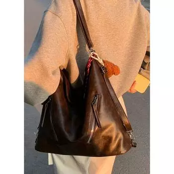 Retro Casual Large Capacity Backpack Bags Curry