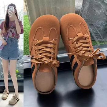 Retro casual thick-soled women s new summer outer wear one-pedal high-end Boken cool slippers women 35