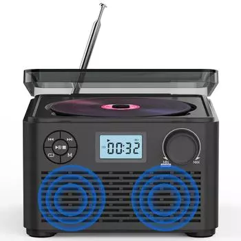 Ретро CD-плеер Bluetooth музыкальный CD-плеер FM-радио W15