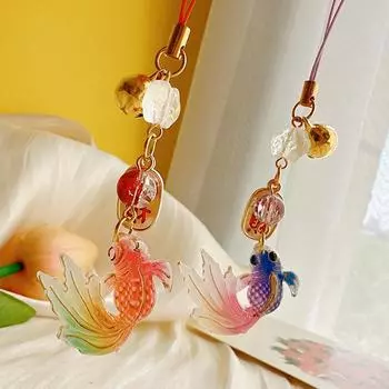 Ретро-цепочка для мобильного телефона с колокольчиком «Удача», подвеска на шнурок для телефона, кошелек, сумка для наушников, подвесные украшения