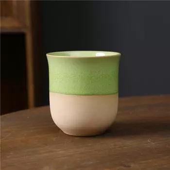 Retro Ceramic Cup, Espresso Coffee Cup, Simple Teacup, Coarse Pottery Tea Bowl, Master Cup, Small Cup. 200ml