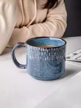 Retro Ceramic Mug with Lid and Scoop, Creative Drinkware, Office, Office, Tea, Drink, Couples, Gift, Europe, 400ml 400ml