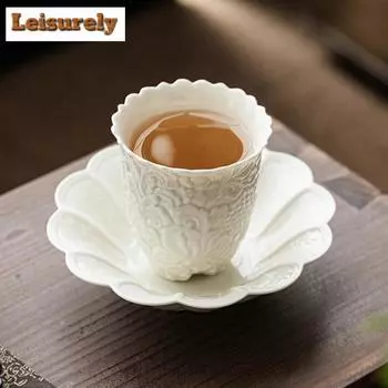 Ретро-чашка для чая «Трава, дерево, ясень», пион, креативная трехногая ароматическая чашка, мастер чая, одинарная кружка, дегустационный набор для чая «Кунг-фу»