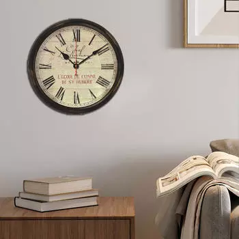 Ретро часы настенные римские цифры украшение висит круглый для