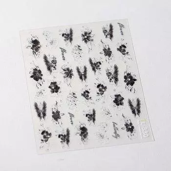 Ретро чернила бабочка тисненые наклейки для ногтей TL-330