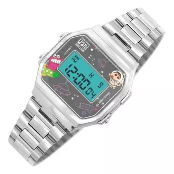 Ретро-цифровые часы Crayon Shin-chan с карандашом Shin-chan