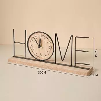 Ретро цифровые настольные часы, украшение для дома, офисные деревянные фигурки с надписью «Любовь», орнамент, подарки, немой роскошный декор для комнаты, аксессуары