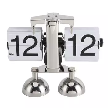 Ретро цифровые перекидные часы перекидные настольные механические часы на батарейках для домашнего офиса декор 2 ножки белый