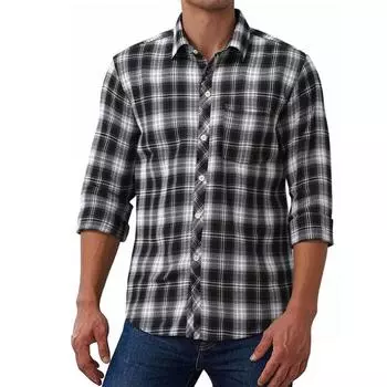 Retro Classic Plaid Long-sleeved Shirt Men s Autumn and Winter Loose Trendy Plaid Shirt M