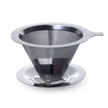 Retro Coffee Dripper Stainless Steel Current Model J-kitchens 118xH61mm