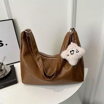 Retro commuter bag women s 2024 new fashion texture large capacity shoulder tote bag simple casual tote bag