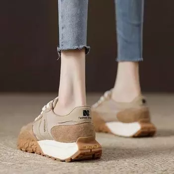 Ретро Cortez женские весенние новинки модные толстые подол показать ноги маленькие досуг спортивные бег трусцой немецкие тренировочные туфли 35 темно-коричневого