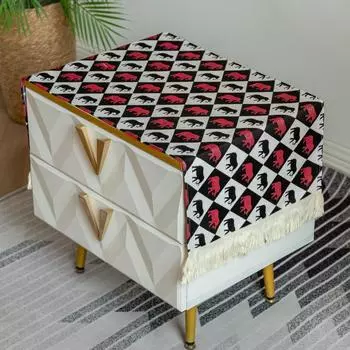 Retro Cotton And Linen Dining Table Cloth Printed Peony Small Fresh Korean Cover Cloth Table Fabric Width 38 * Length 91cm (15 36inch)