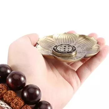 Retro Craft Ash Catcher Fragrance Buddhism Plate Home Office Decoration Stick Holder Buddhist Supplies Incense Censers бронзовый