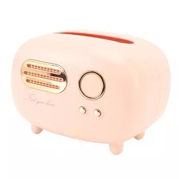 Retro Creative Tissue Box Paper Box Living Room Light Luxury Coffee Table Remote Control Storage Box Cute Napkin Box розовый