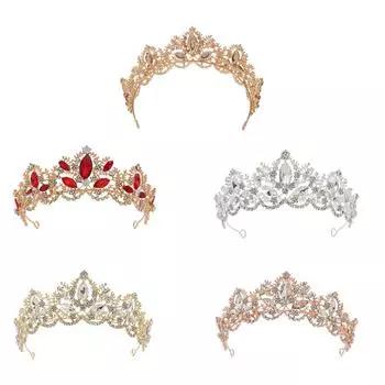 Ретро корона невесты корона свадьба барокко королева большая корона свадебное платье аксессуары головной убор