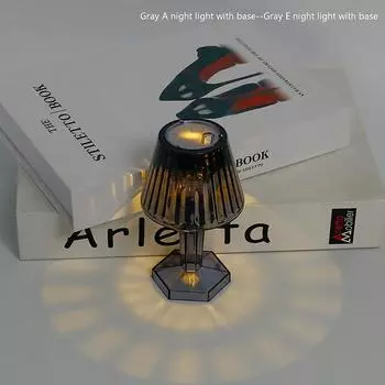 Ретро цветной акриловый имитация стекла обеденный стол атмосфера украшения электронный ночник европейский стиль ветряная лампа